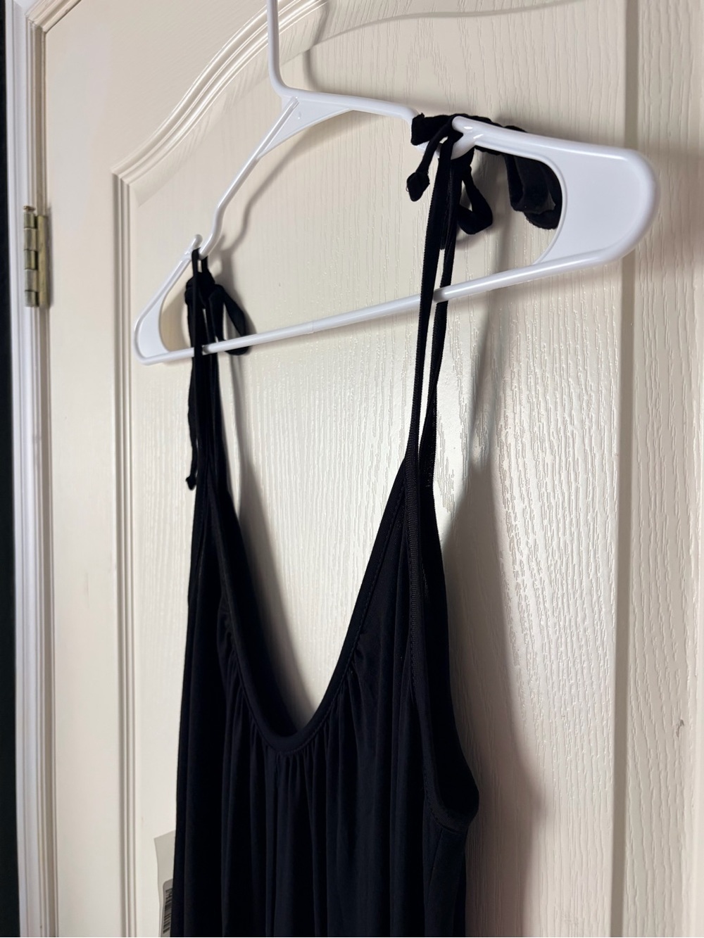 NWT Mono B Black Adjustable Tie Shoulder Maxi Style Jumpsuit, Large - Picture 5 of 13